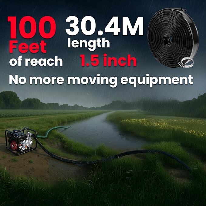 XtremepowerUS Backwash Hose Extra Heavy-Duty Pool Drain Hose 1.5" x 100 ft – 47 - Image 6