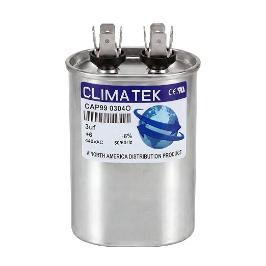 ClimaTek 3 MFD 370/440 Volt VAC Run Oval Capacitor CAP99-0304O by ClimaTek