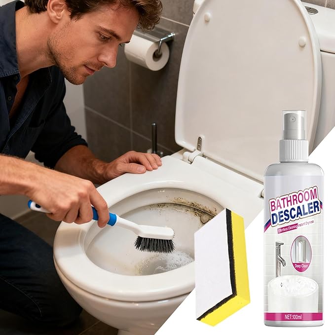 Bathroom Descaler, Cleaning Foam, Content: About 100ml/sponge, Toilet Cleaner, Stain Remover, Bowl Agent, For Kitchen Sink, Bathtub Glass, Faucets Shower Heads