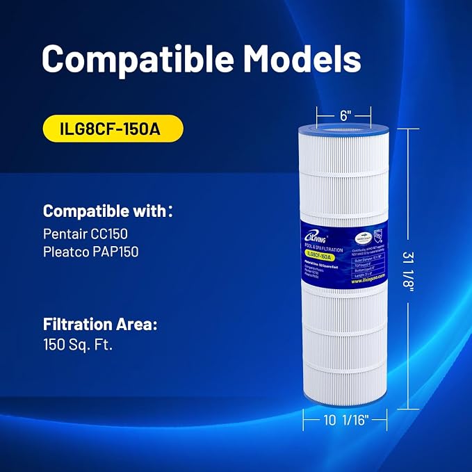 iLiving ILG8CF150A Premium Pool & Spa Filter Cartridge - Image 2