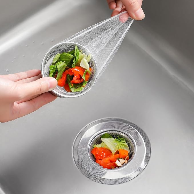 200 Pack Kitchen Sink Strainer Mesh Bag, Anti-Clogging Disposable Sink Drain by MUSLISH
