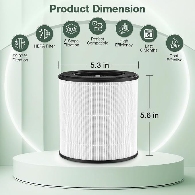 isinlive M05 B-D02L Replacement Filter, 2 Pack, Compatible - Image 9