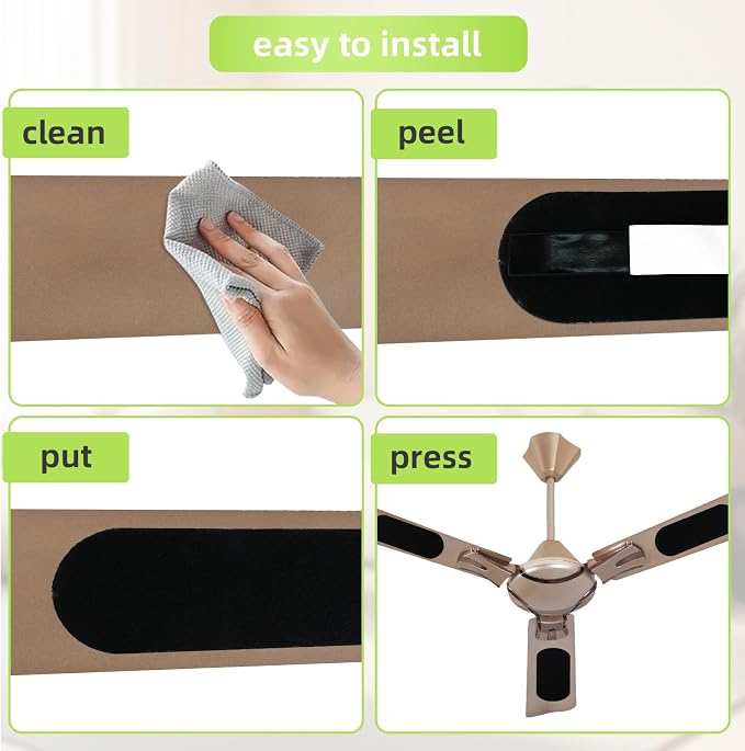10pcs Ceiling Fan Filters for Blades, Ceiling Fan Air Purification Component - Image 5