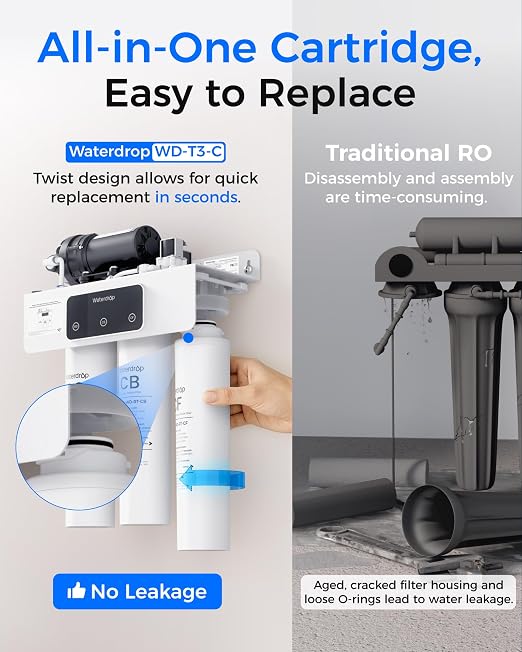 Waterdrop WD-T3-C Reverse Osmosis Water Filter, NSF/ANSI 372 Certified - Image 8