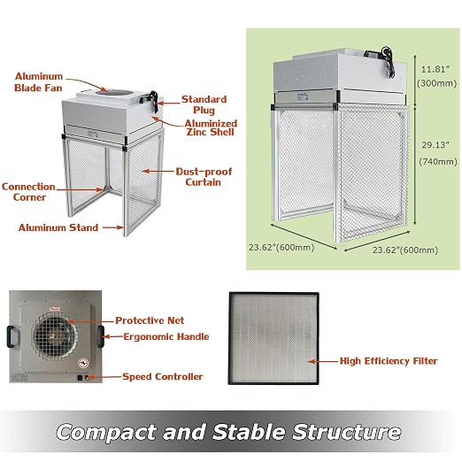 INTSUPERMAI Vertical Laminar Flow Hood Air Flow Clean Bench Workstation - Image 2