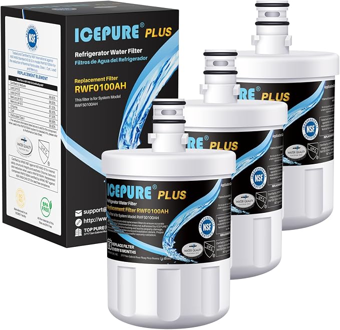 ICEPURE PLUS NSF53&42 Premium 5231JA2002A Refrigerator Water Filter Replacement by ICEPURE