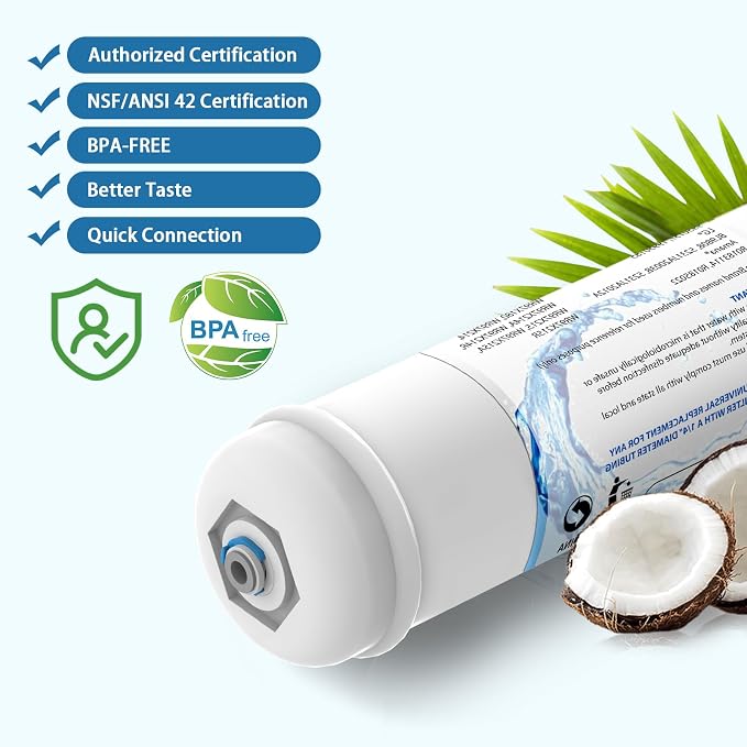 Inline Activated Carbon Water Filter, T33 1/4" Quick-Connect Replacement - Image 3
