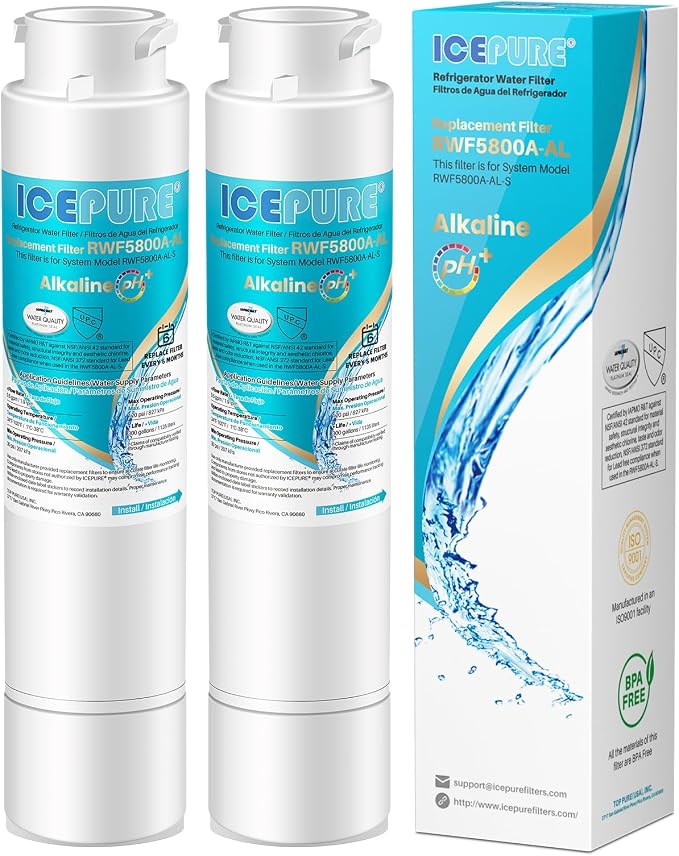 ICEPURE Alkaline RWF5800A-AL Refrigerator Water Filter Replacement by ICEPURE