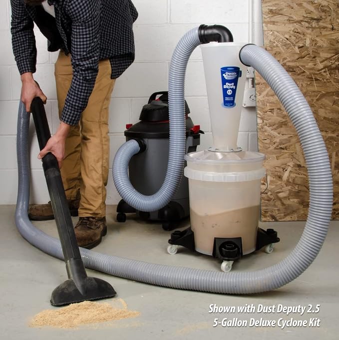 Oneida Air Systems Dust Collector & Cyclone Separator Kit w/ Clear Bucket - Image 3