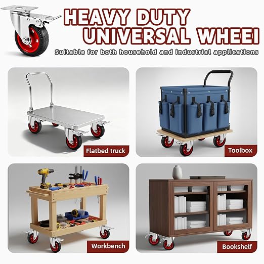 4 Inch Caster Wheels Heavy Duty - Image 5