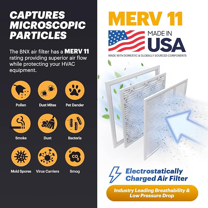 BNX TruFilter 20x20x1 Air Filter MERV 11 - Image 3