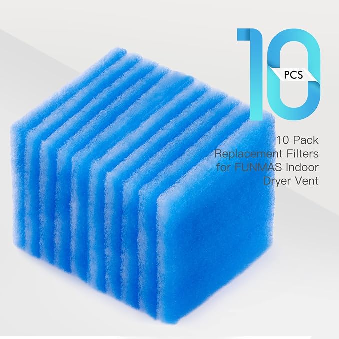 10 Pack Replacement Filters for FUNMAS Indoor Dryer Vent - Image 3