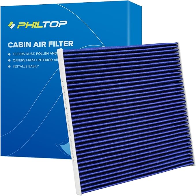 PHILTOP Premium HEPA Cabin Air Filter w/Dual Activated Carbon, Compatible by PHILTOP