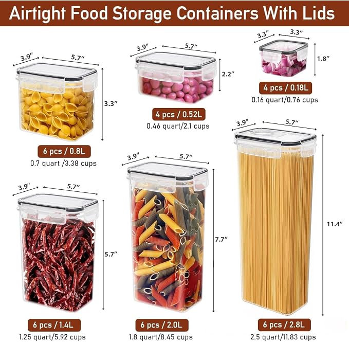 64 PCS Airtight Food Storage Containers - Image 2