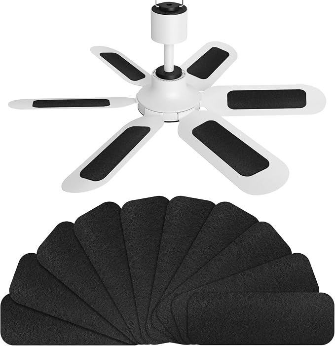 Ceiling Fan Air Filter -10 Pack Activated Coconut Shell Carbon Filter Rounded by JUZUXI