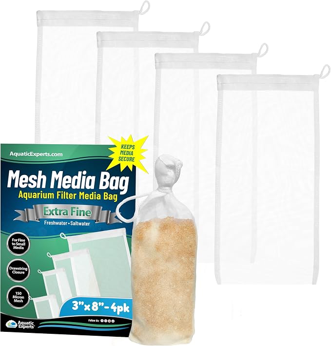 Aquatic Experts Extra Fine Aquarium Media Bag, Durable Drawstring Bags by AquaticExperts
