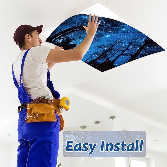 6 Pcs Night Sky Fluorescent Light Covers - Image 6