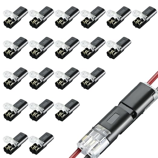 20 Pack Led Strip Lights Connectors, Double Wire Plug-in Connector Led Light by DFCROMI