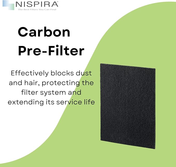 Nispira True HEPA Activated Carbon Pre Filter Replacement Compatible - Image 7