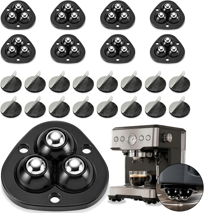 Self Adhesive Caster Wheels 8 Pack, 16 Pads, Quiet 360° Appliance Sliders | Low by Unknown