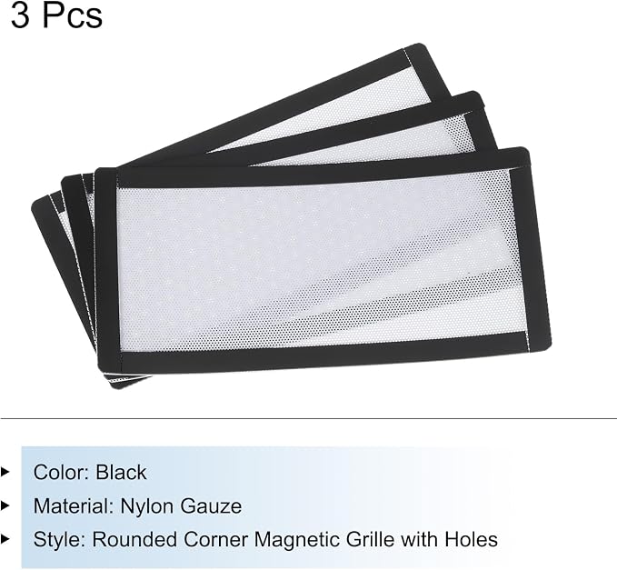 MECCANIXITY 3PCS PC Dust Filter, 200x100mm Magnetic Frame PVC Computer Case - Image 3