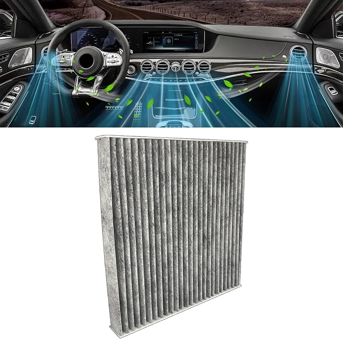 Cabin Air Filter Car Fresh Breeze Air Filter Replacement Includes Activated by pvotawp