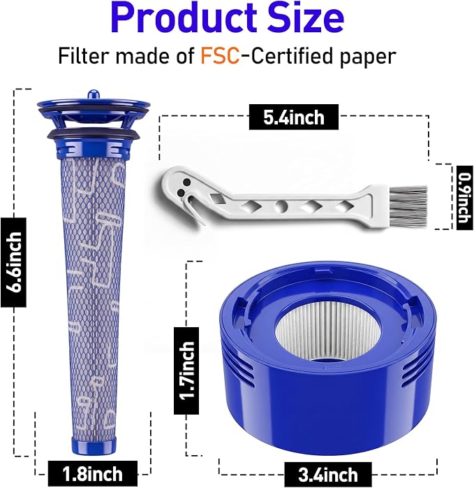 8 Pack Vacuum Filter Replacement Kit - Image 7