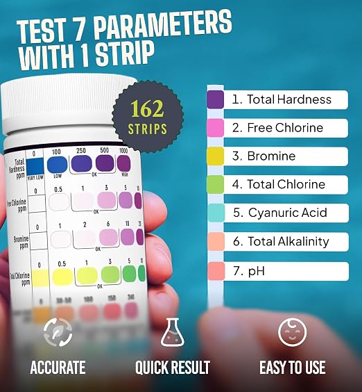 162 Pcs 7-Way Hot Tub, Spa & Pool Test Strips - Image 2