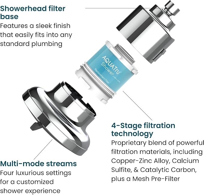 AquaTru Shower - High Pressure Shower Filter Removes Impurities from Hard Water - Image 3