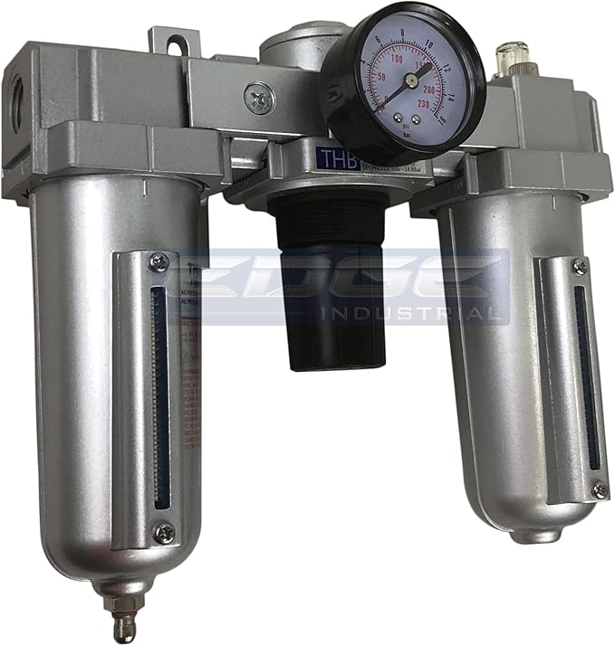 HEAVY DUTY INDUSTRIAL RATED 3 STAGE COMBINATION FILTER REGULATOR LUBRICATOR AIR - Image 2
