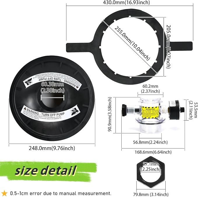 154856 8-1/2 inch Black Buttress Thread Closure Replacement Compatible - Image 2