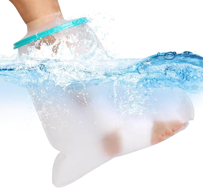 Cast Covers for Shower Foot Soft Green Adult, Waterproof Cast Cover/Bag, Cast Protector for Shower Arm Post Surgery, Shower Sleeve for Arm Cast Showering/Swimming