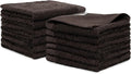 100% Cotton Washcloths Set 13” x 13” | Chocolate Towels | Set of 18 Ultra Soft and Highly Absorbent Washcloths Sets for Bathroom, Gym, Hotel, Spa | Machine Washable Face Towel