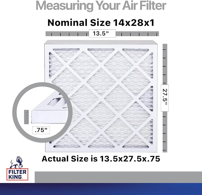 Filter King 14x28x1 Air Filter | 4-PACK | Carbon MERV 8 HVAC Pleated A/C - Image 2
