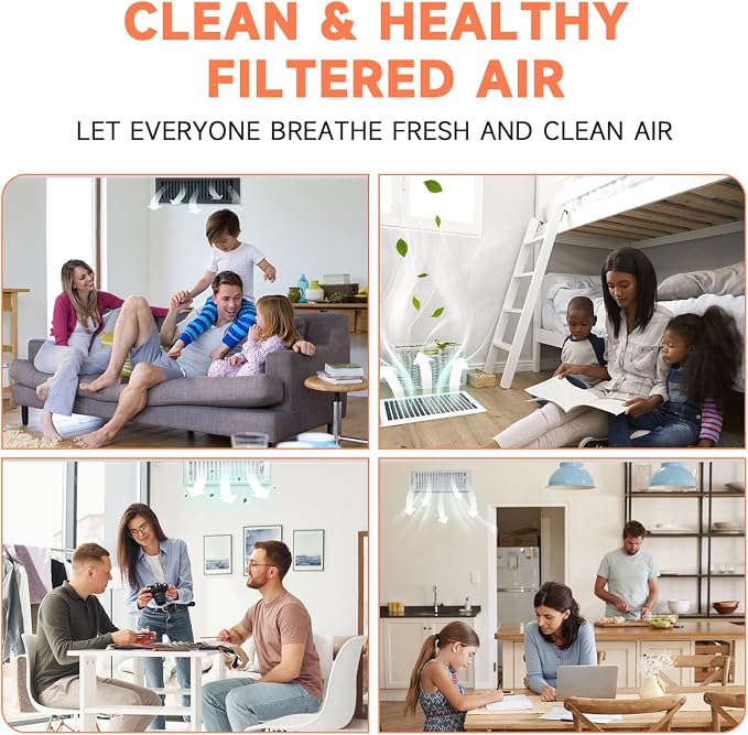 4x12 Inch Air Filter for Home Ceiling, ULTRA GREEN Thickened Floor Vent Filters - Image 4