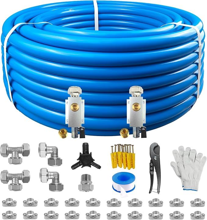 Compressed Air Line Kit, 3/4" x 50‘&120’&200‘&300‘ HDPE-Aluminum-HDPE Piping by Unknown