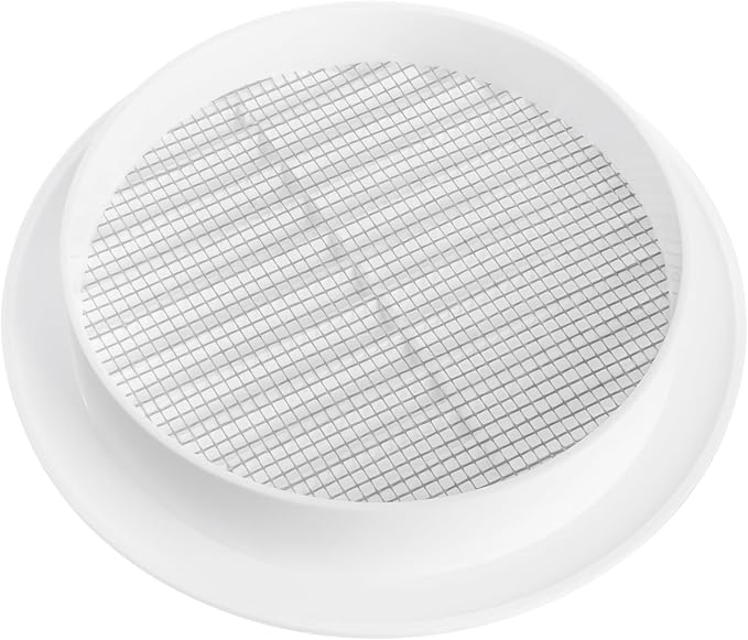White 5" Inch Round Ventilation Grille - Image 4