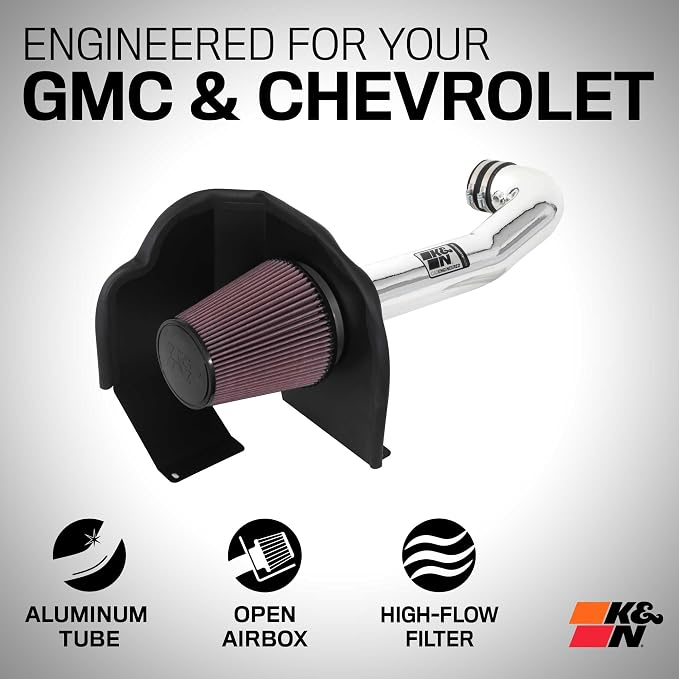 K&N Cold Air Intake System: High-Flow Air Filter, Increase Performance & - Image 2