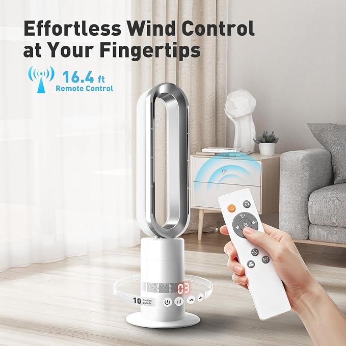 TP18Pro Bladeless Tower Fan and Heater Combo, 71° Oscillation, 35 dB Low Noise - Image 7