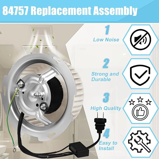 Upgraded 8832NA Blower Motor 84757 JA2B099N Bathroom Fan Motor Replace 8832NA A - Image 7