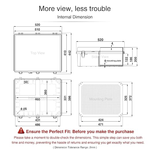 QILIPSU Waterproof Junction Box IP67 Outdoor Plastic Electrical Project - Image 6