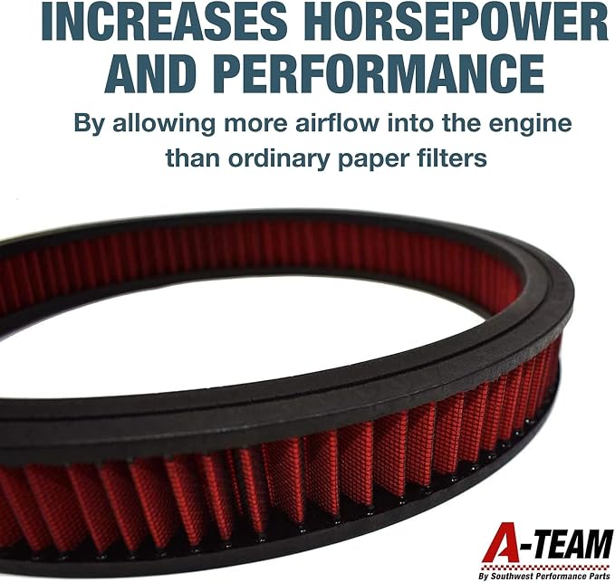 A-Team Performance High Flow Washable & Reusable Round Cotton Air Filter Element - Image 4