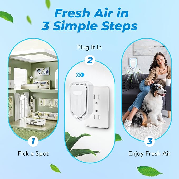 Air Ionizers Plug In Negative Ion Air Purifiers Quiet Air Freshener - Image 6