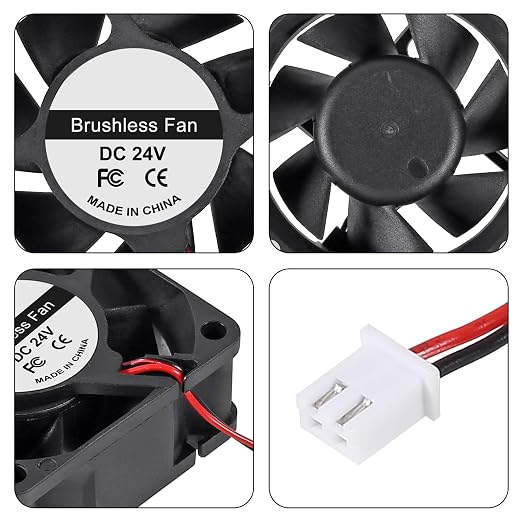 UMLIFE 4PACK 60mm x 60mm x 25mm 24V Dual Ball Bearings DC Brushless Cooling Fan - Image 3