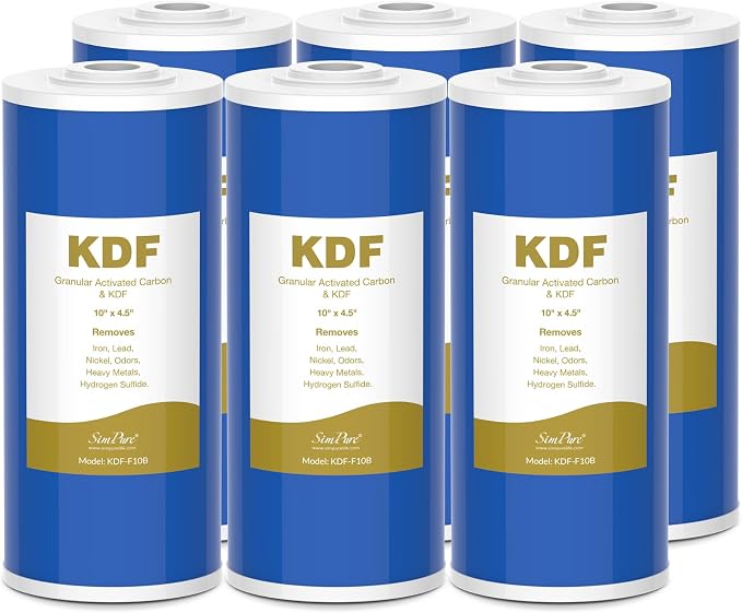SimPure Whole House Water Filter Cartridges 10" x 4.5" GAC/KDF Carbon and Heavy by SimPure_Water
