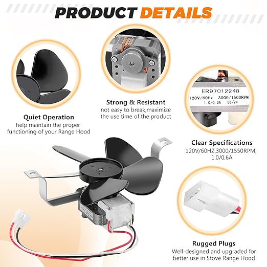 97012248 S97012248 Range Hood Fan Motor by Blutoget -Fit - Image 2