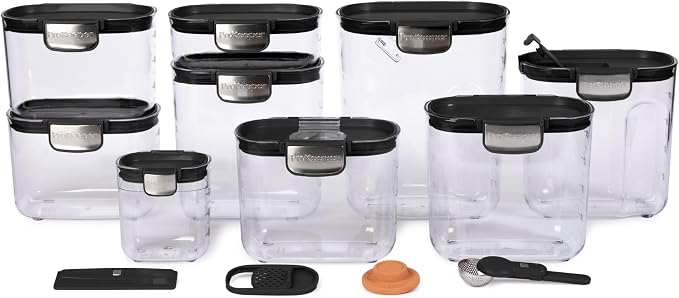 ProKeeper+ Airtight Food Storage Container Set – Clear Plastic Flour and Sugar by Unknown
