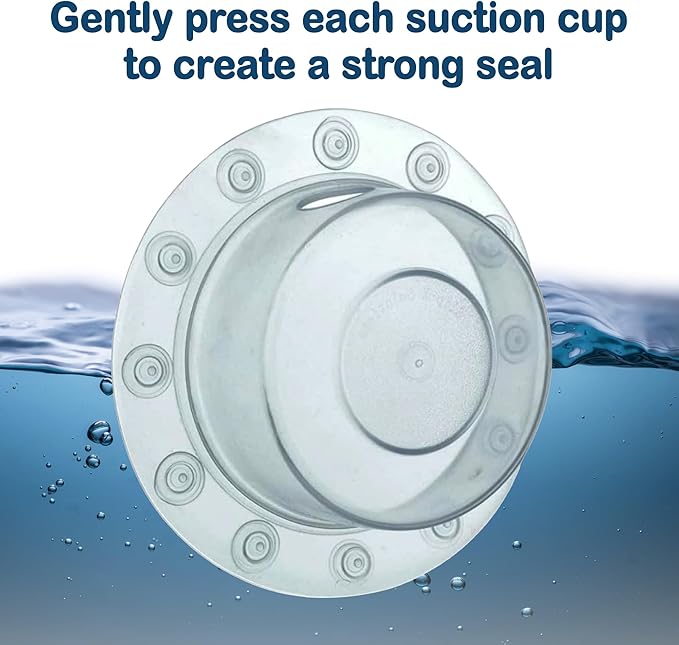 Mindful Design | Overflow Drain Cover for Tub | Best Gifts for Mom, Spa & Bath Accessories | Drain Block, Water Stopper Plug | Bath Essentials for Women | 4" Diameter, Clear