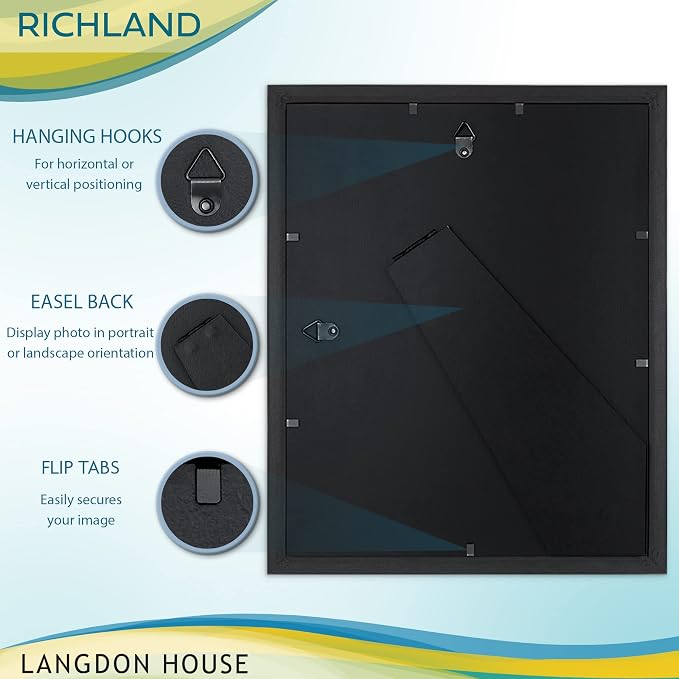 Langdon House 8x10 Picture Frames Set Distinguished Edging - Image 3