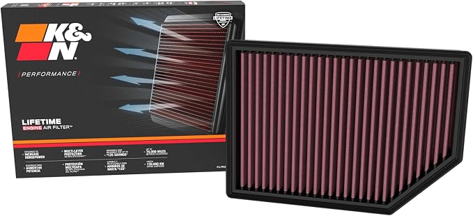 K&N High-Flow Original Lifetime Engine Air Filter: Increase Power: Premium by KNEngineeringInc